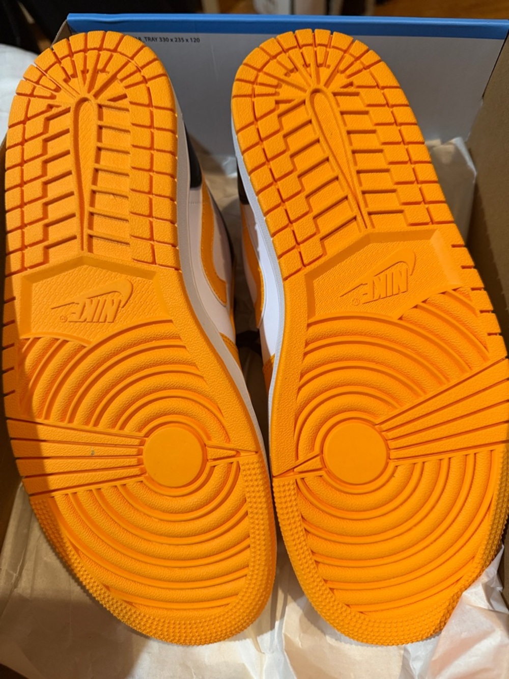 Jordan Low Top Sneakers in Orange, White and Black - Picture 5 of 5